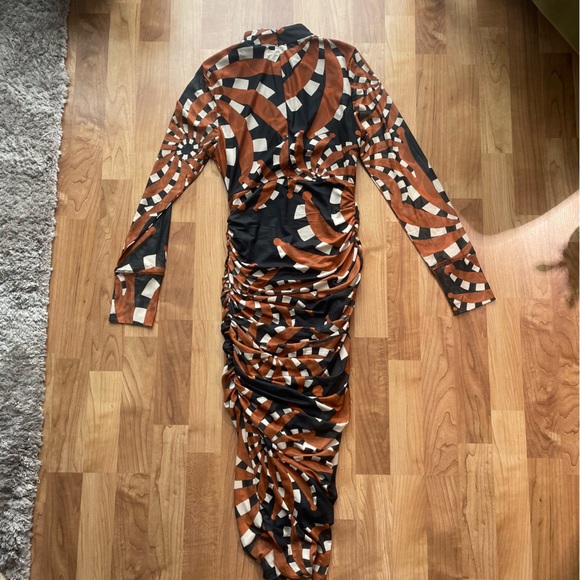 FARM Rio Bandana Black Dark Tulle Midi Dress - Sz Small - Picture 4 of 9